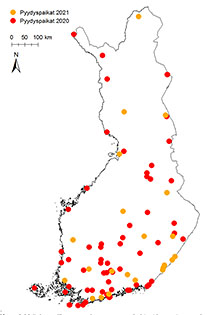 Yöperhosseurantakartta